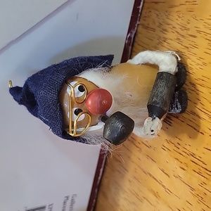 VINTAGE KURT ADLER WOODEN ELF GNOME TOMTEN ORNAMENTS  JAPAN 1960S